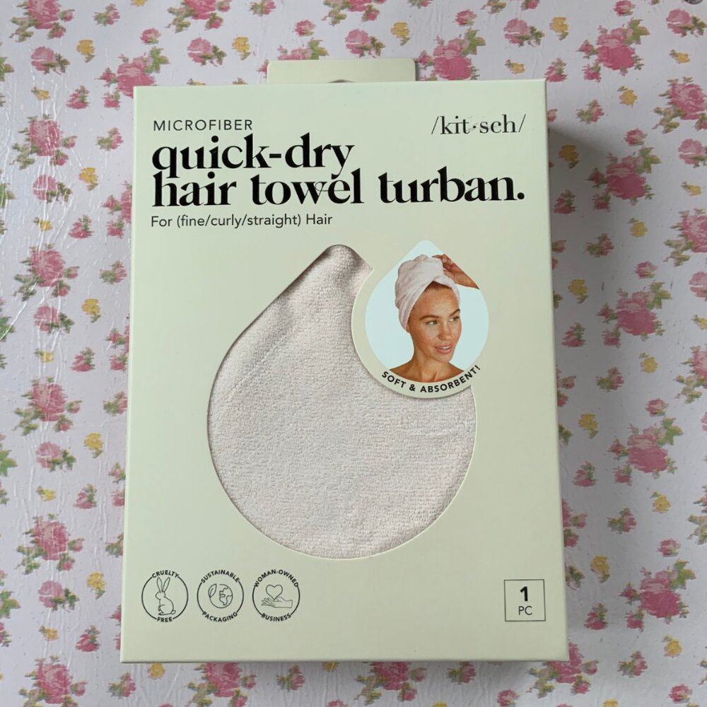 Kitsch Quick Dry Microfiber Hair Towel Wrap – Frizz Reducing - NWT